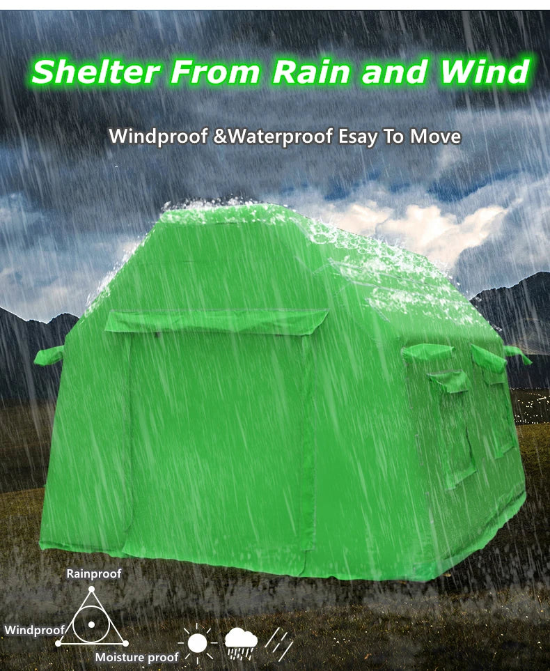 Inflatable camping tent  outdoor event trade show  glamping roof tent