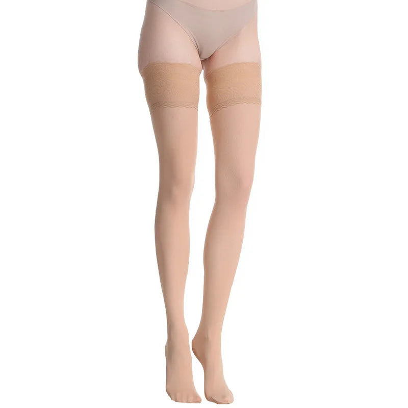 Sexy Women High Elastic Thigh High Stockings Silicone Non-slip Nylon Over The Knee Stockings Night Club Long Socks Lingerie