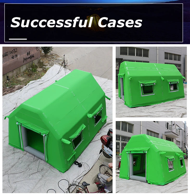 Inflatable camping tent  outdoor event trade show  glamping roof tent