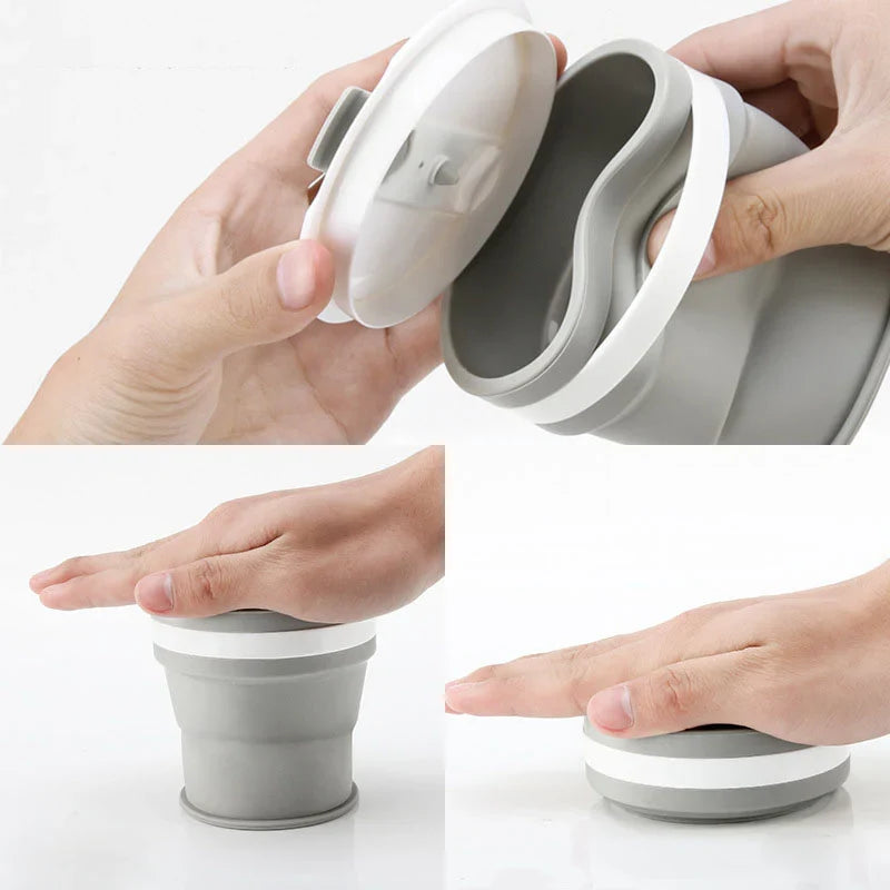 NEW 350ML Coffee Mugs Collapsible Silicone Cup Travel Folding Cup BPA FREE Food Grade Drinking Water Mug Tea Coffee Cups Drinkware