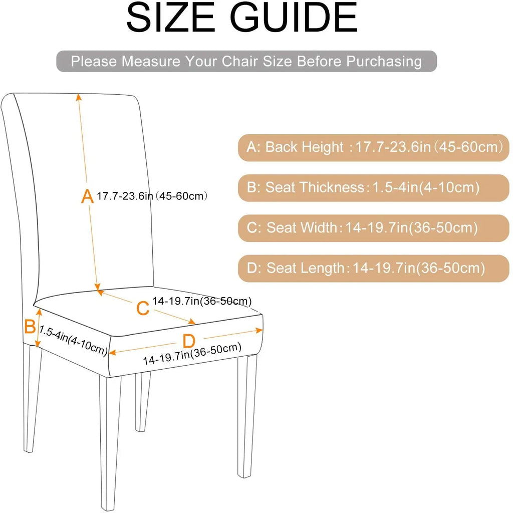 Waterproof Elastic Chair Cover for Dining Room Kitchen Wedding Hotel Banquet Restaurant Anti-dirty Seat Cover Housse De Chaise