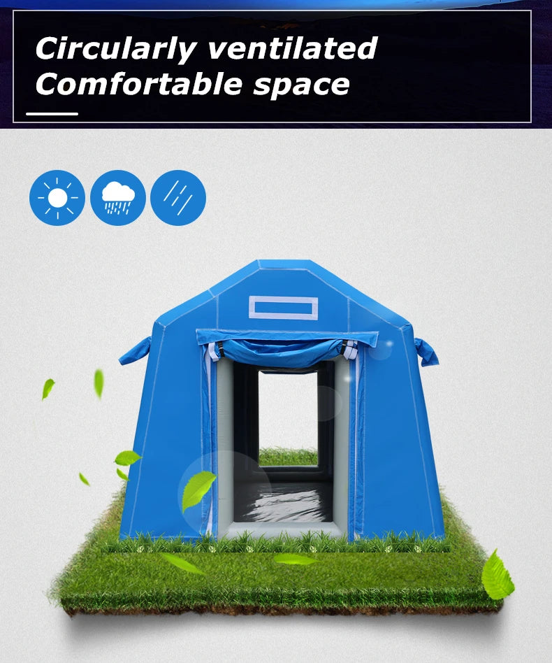 Inflatable camping tent  outdoor event trade show  glamping roof tent