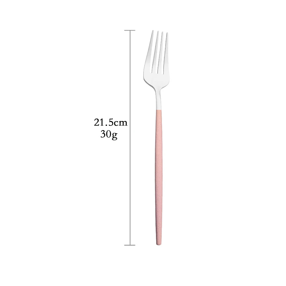 Dinnerware Pink Silver Silverware Cutlery Set Stainless Steel Luxury Flatware Home Fork Spoon Knife Kitchen Dinner Set Drop ship