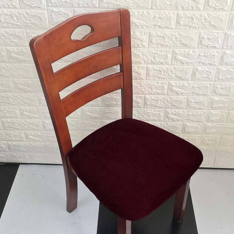 1/2/4/6 Pieces Velvet Fabric Super Soft Seat Cushion Covers Stretch Chair Cover Slipcovers For Hotel Banquet Dining Living Room