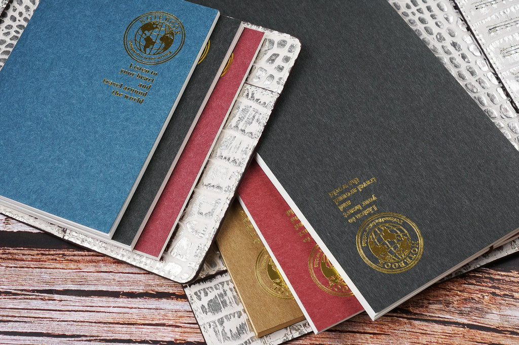 Retro Foil Gold Cover Travelers Notebook Refill Filler Paper for Midori Notebook and Journal Insert Refill Standard Passport