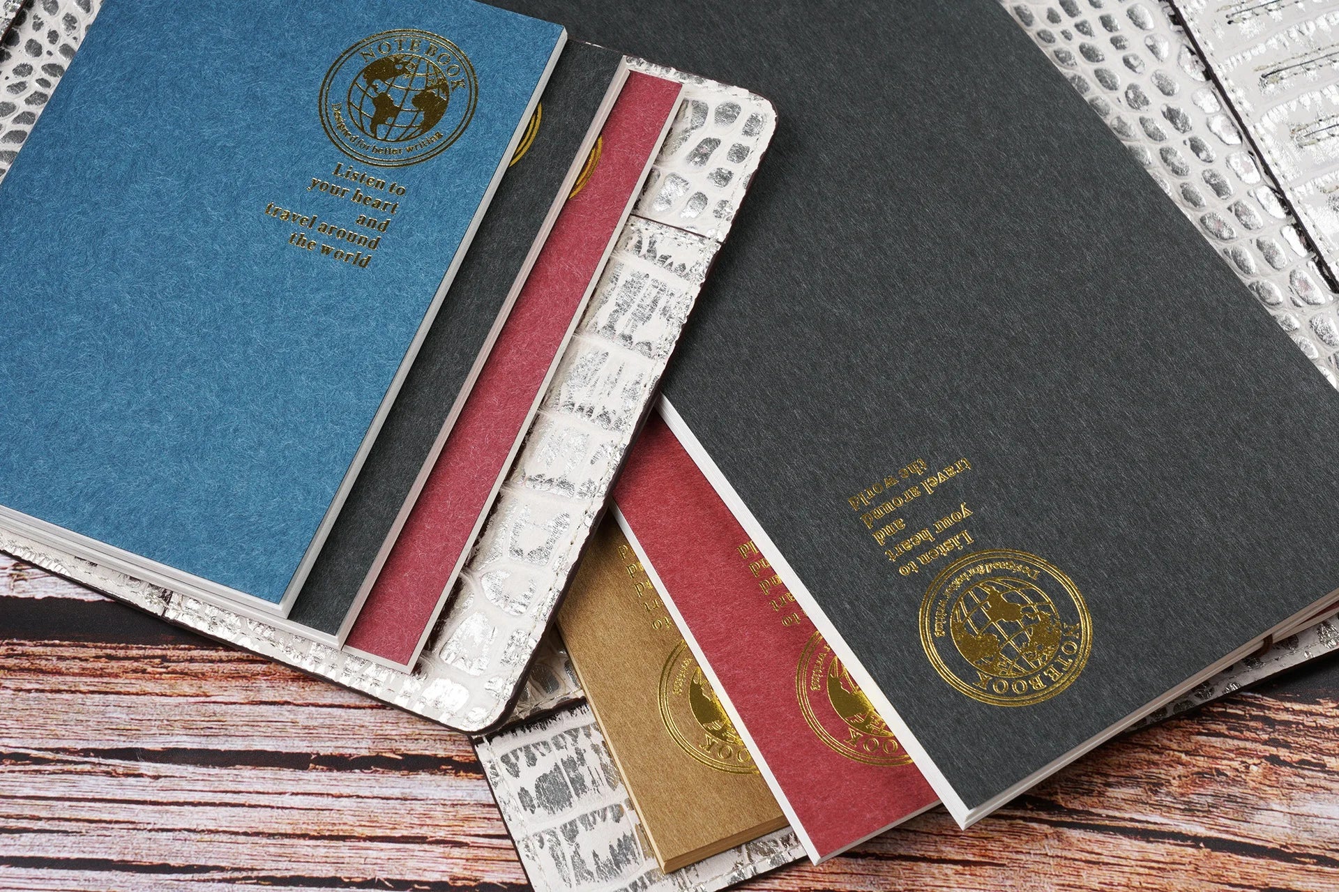 Retro Foil Gold Cover Travelers Notebook Refill Filler Paper for Midori Notebook and Journal Insert Refill Standard Passport