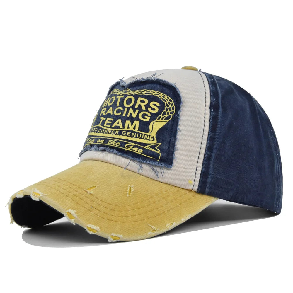 Baseball Cap Snapback Hat MOTORS RACING TEAM Sun hat Spring Autumn baseball cap Sport cap Hip Hop Fitted Cap Hat For Men Women