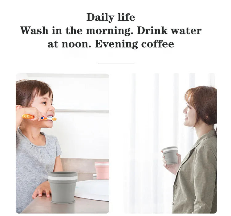 NEW 350ML Coffee Mugs Collapsible Silicone Cup Travel Folding Cup BPA FREE Food Grade Drinking Water Mug Tea Coffee Cups Drinkware