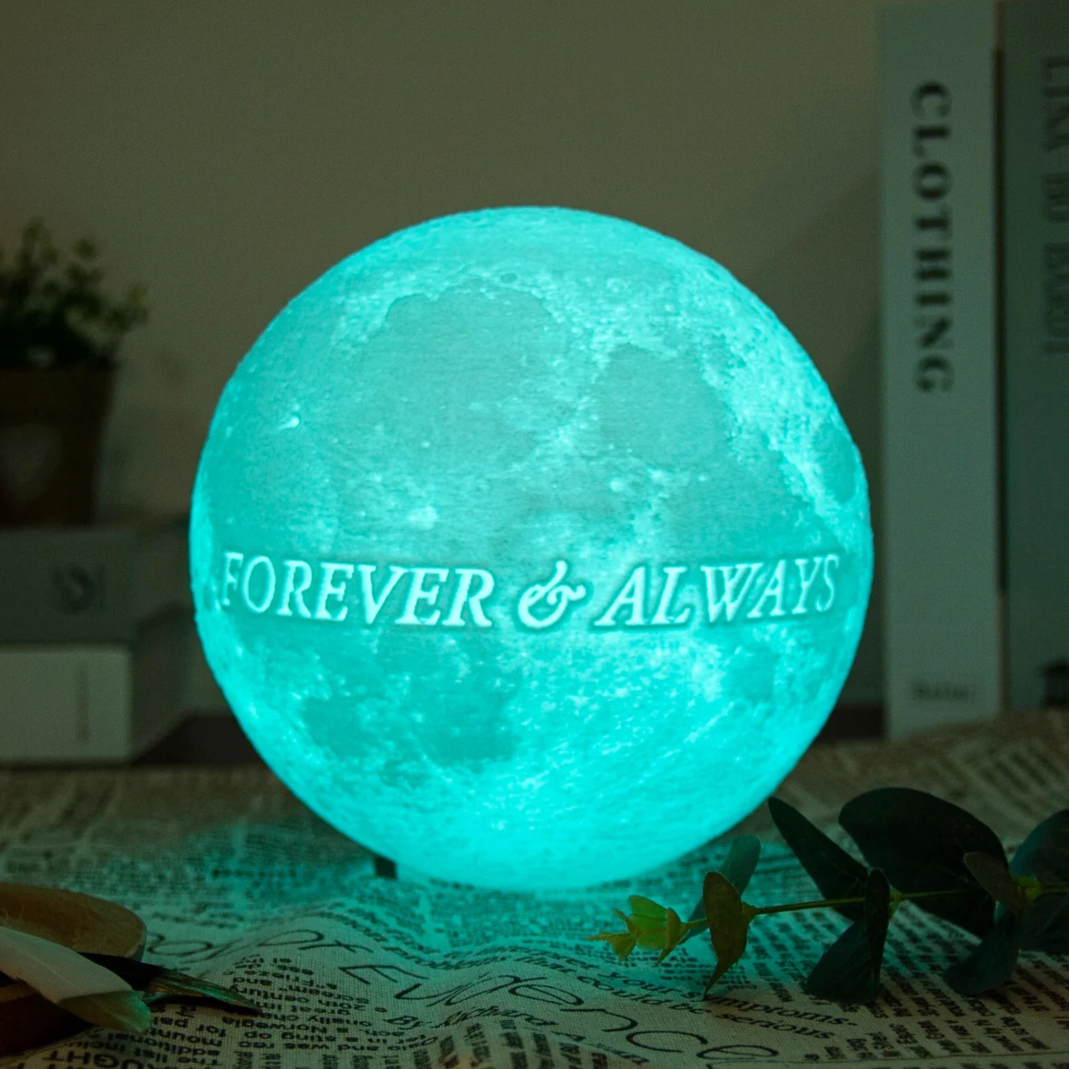 Personalized 3D Printing Moon Lamp Customized Photo Text Night Light USB Rechargeable Birthday Mother Day Valentine's Lunar Gift