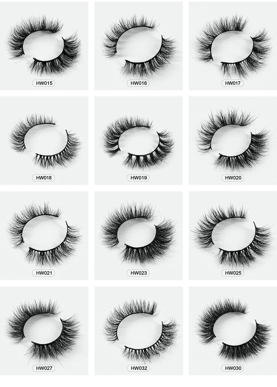Dropshipping Wholesale Natural Wispy 3d Mink False Lashes Makeup Mink Fake Eyelashes With Soft Band Make-up For Women