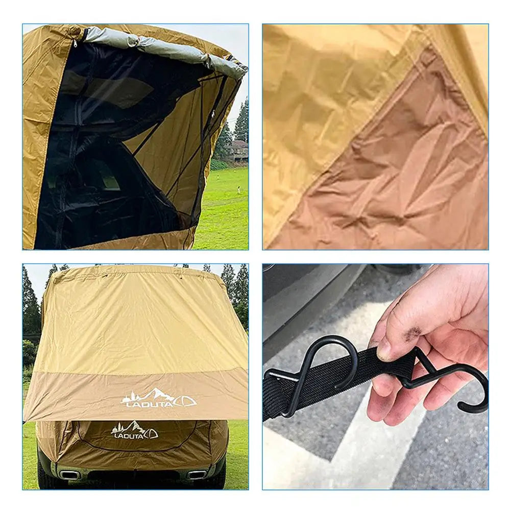 Car Trunk Tent Auto Awning Waterproof SUV Car Tail Tent Portable Trunk Sleep Bed Shade Awning For Camping Self-driving Travel
