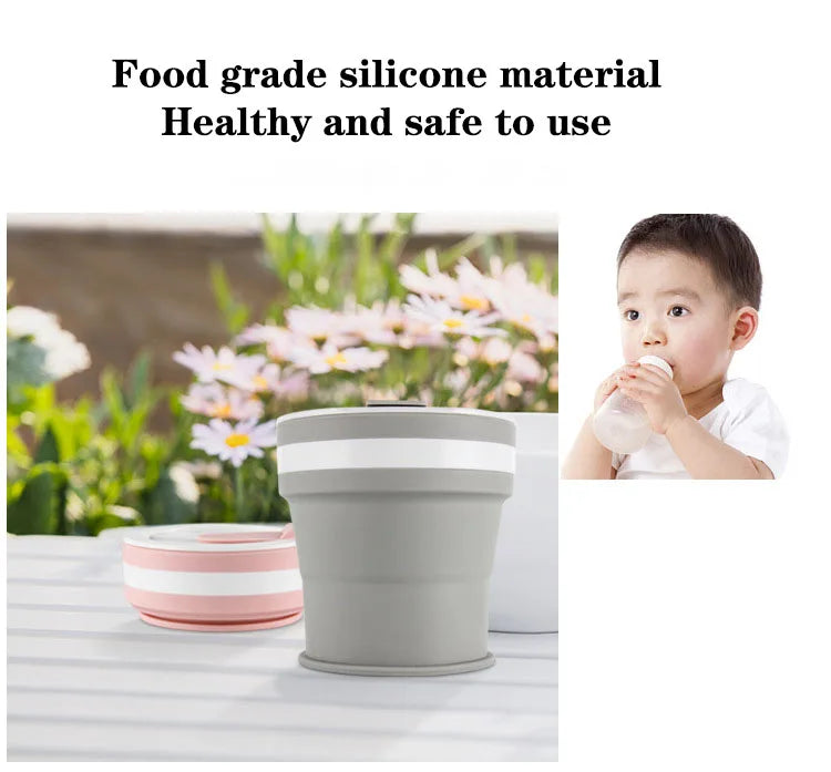 NEW 350ML Coffee Mugs Collapsible Silicone Cup Travel Folding Cup BPA FREE Food Grade Drinking Water Mug Tea Coffee Cups Drinkware