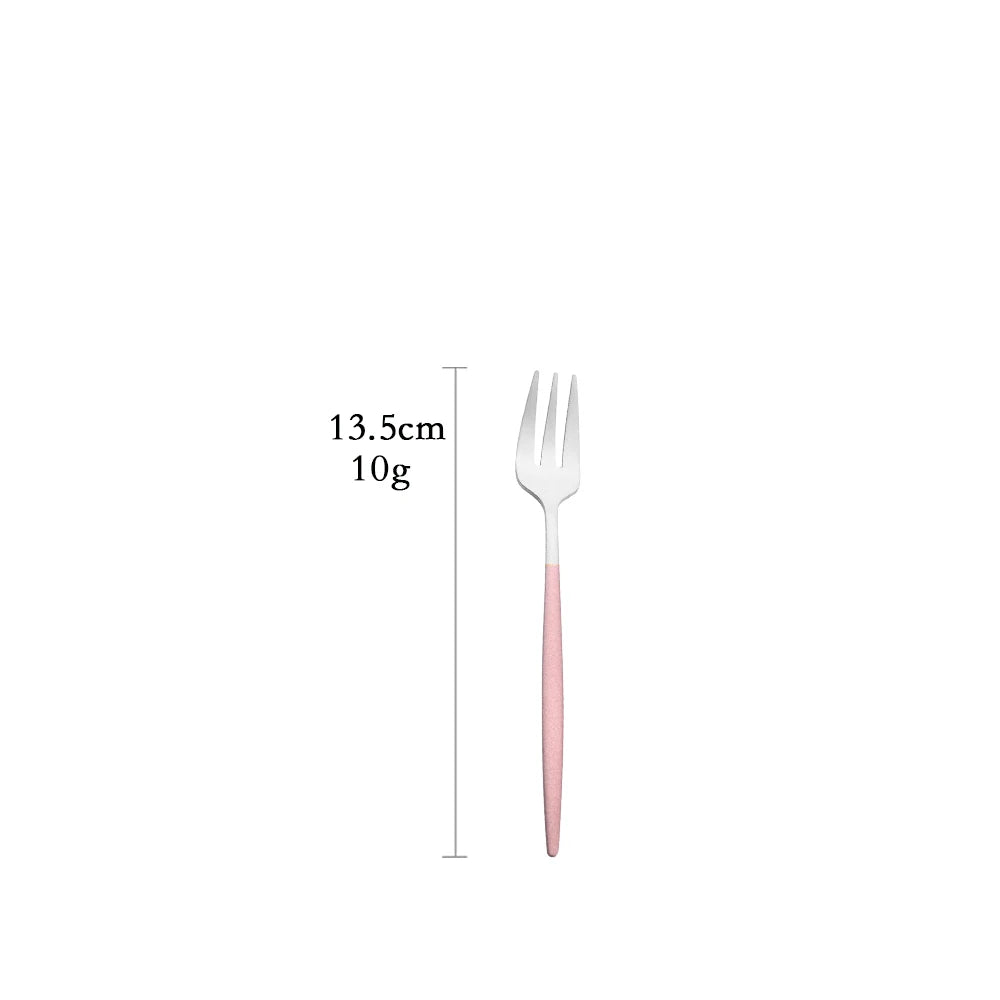 Dinnerware Pink Silver Silverware Cutlery Set Stainless Steel Luxury Flatware Home Fork Spoon Knife Kitchen Dinner Set Drop ship