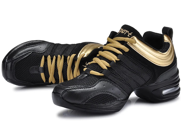 Dancing Shoes Sports Feature Modern Dance Jazz Shoes Soft Outsole Breath Dance Shoes Sneakers For Woman Practice Shoes