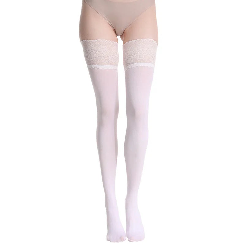 Sexy Women High Elastic Thigh High Stockings Silicone Non-slip Nylon Over The Knee Stockings Night Club Long Socks Lingerie