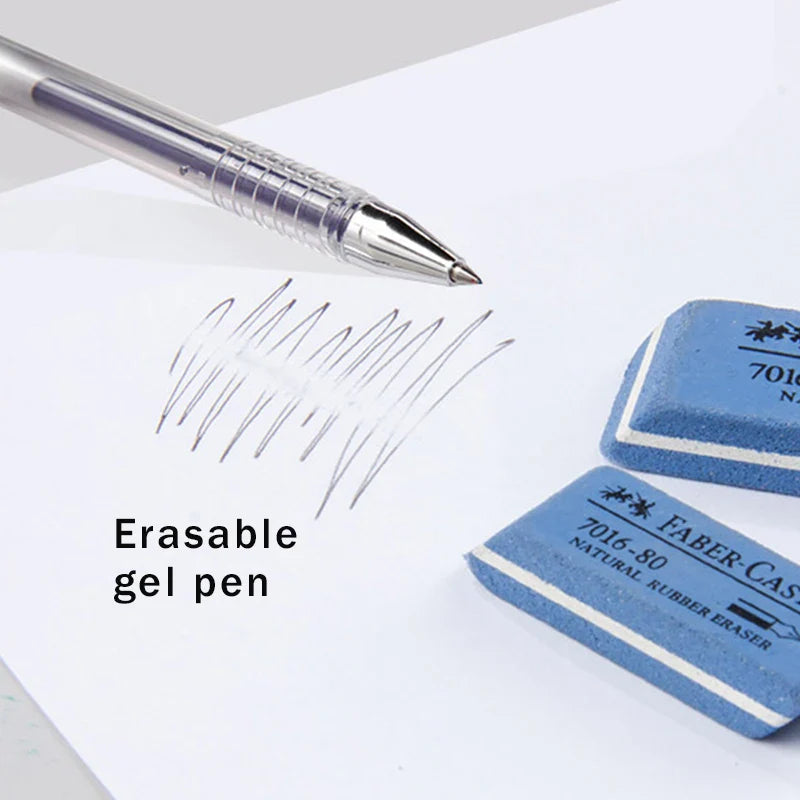 Faber Castell Natural Rubber Eraser for Gel Pen/Ballpoint Pen/Fountain Pen/Ink Pen Erasable Students Sand Rubber Stationery 7016