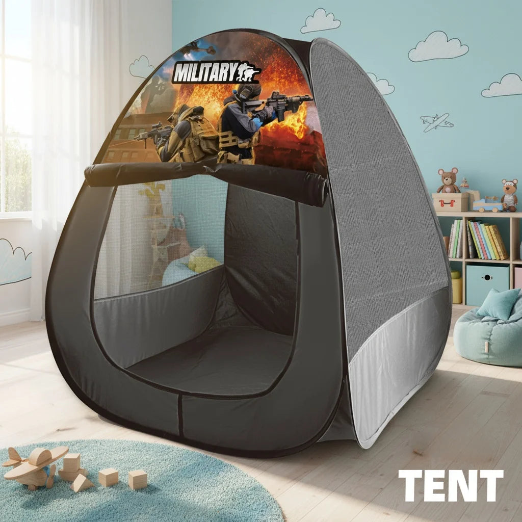 Fun Triangular Tent, Children's Play Tent, Colorful Playhouse for Kids, Foldable, No Assembly Required, Portable Outdoor Party Tent, Ideal Holiday Gift and Beach Toy for Kids, Halloween and Christmas Gift, Accessories Not Inc