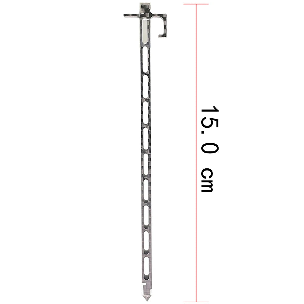 Ultralight Carbon Fiber Tent Peg, Titanium Alloy, Composite Material, Tent Nail, New Invention, 5G, 5.9in, 15.0cm