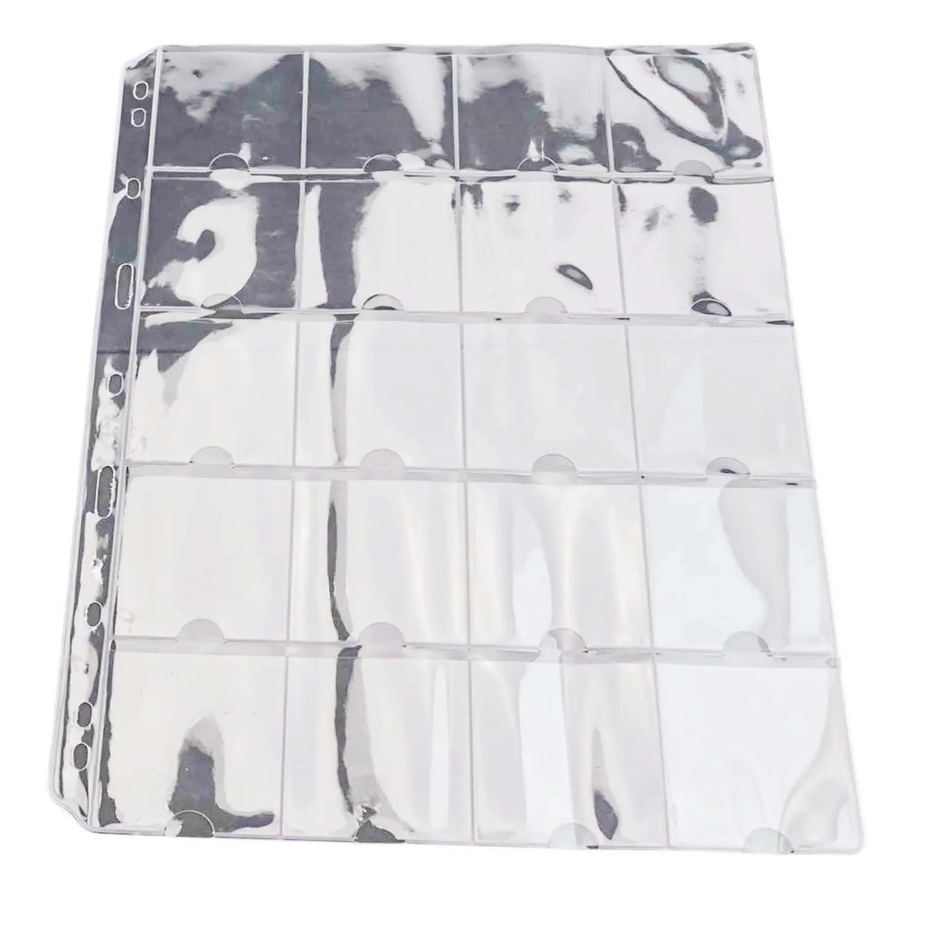 Page Coin Holder Sheet Clear Organization 1/10 Sheet For 50mm Coins For Coin Collection PVC Page Album Practical