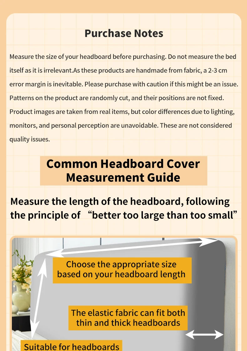 1 PC Headboard Cover elastic jacquard Bedside Cover for bed in bedroom easy to clean Headboard Cover