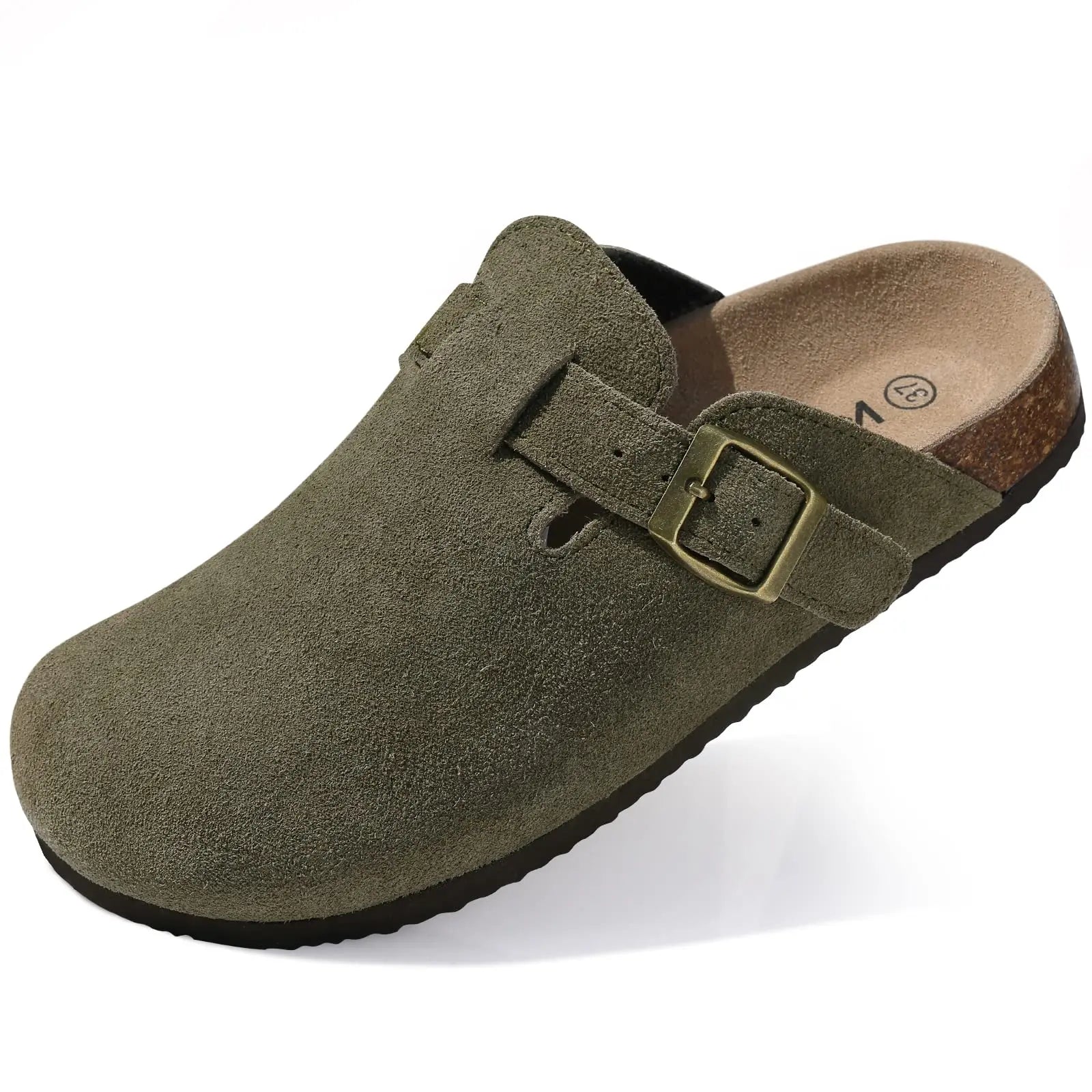 Pallene Women Classic Clogs Cork Footbed Slippers Slip-on Cork Sandals Feamle Unisex Beach Shoes Outdoor Men Mules And Clogs
