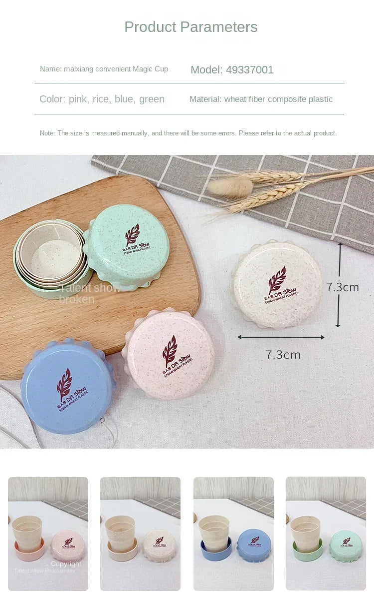Portable Folding Cup Student Eco-friendly Material Foldable Mug Coffee Cups Travel Folding Glass Water Bottle Bivouac Glasses