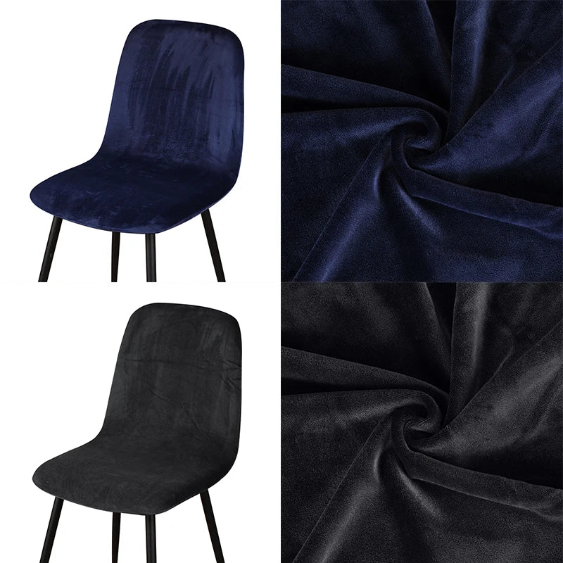 Velvet And Jacquard Short Back Chair Cover Bar Seat Covers Dining Covers Chair Stretch Dust Cover For Home Hotel Bar Wedding