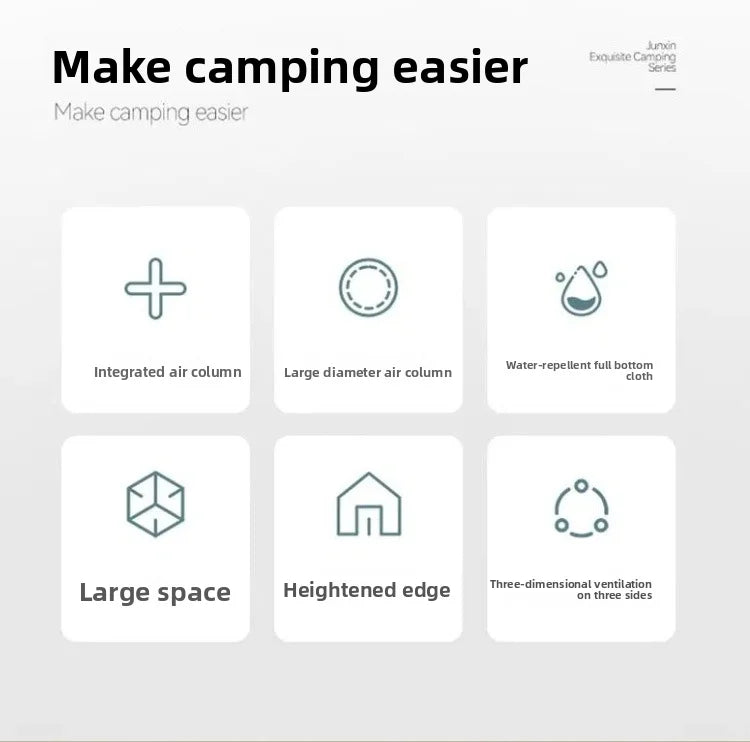 Air Tent, Inflatable Camping, Outdoor Fabric, Portable Inflatable Tent, Large High-quality House Tent，8.2 Square Meters