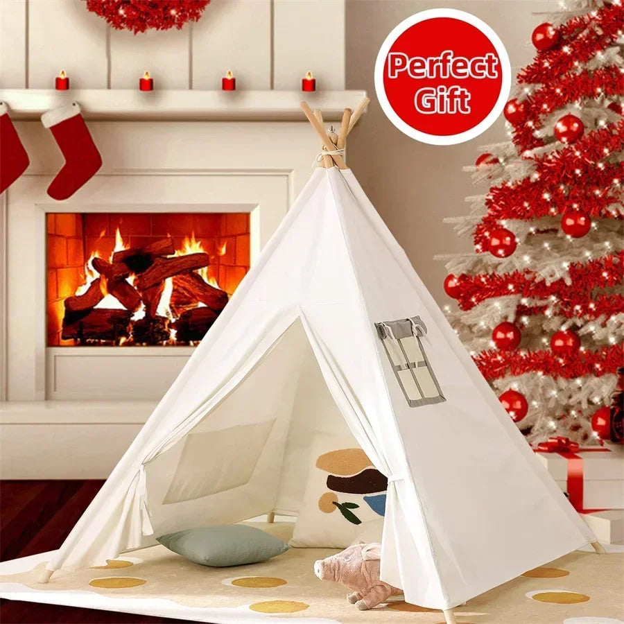 Tent for Kids Indoor Household Children Play House Wigwams Portable Folding Tipi Teepee Girl and Boy Castle Play Room Tents