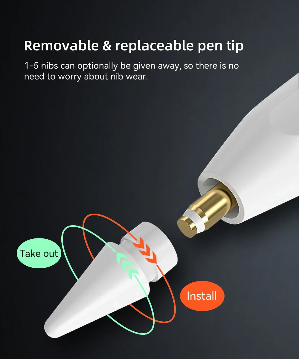 For iPad Pencil 2024 Air 6 M2 Pro M4 Stylus Pen with Palm Rejection Tilt,for iPad Pro 11 12.9 Air 4/5 7/8/9/10th mini 5 6 Tablet