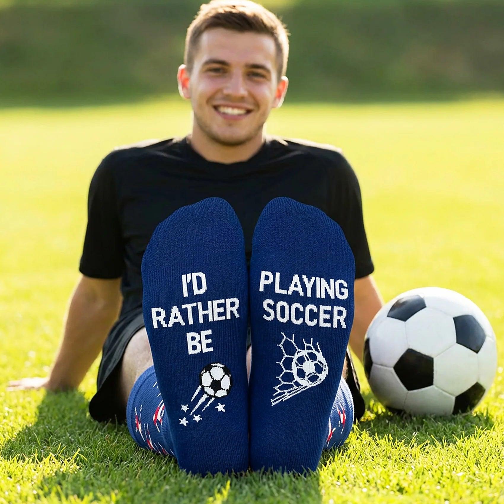 Funny Socks for Men Women Teen Boys -Fun Novelty Funky Socks Gift Ideas Men's Outdoor Gym Socks Comfortable Soft Football Socks