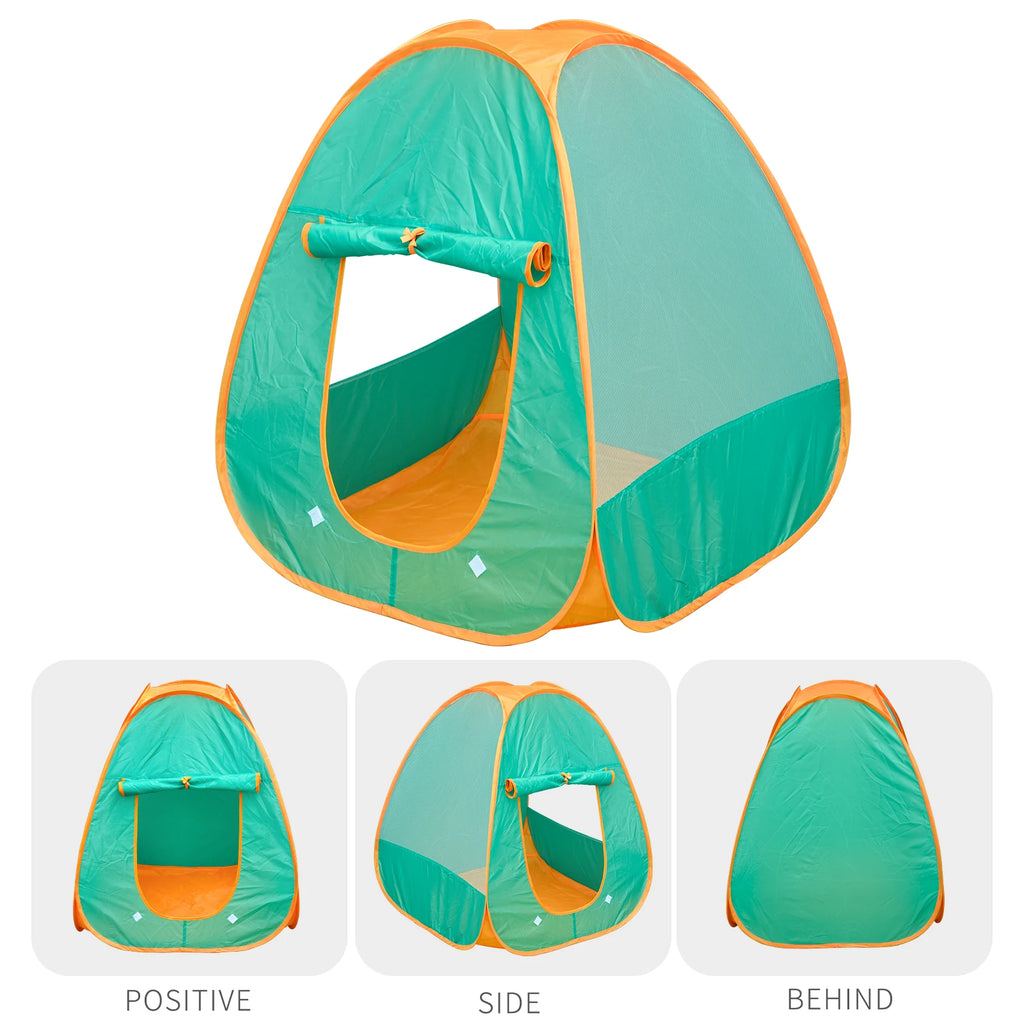 Tent House Green Foldable Portable Children's Game House Toy
