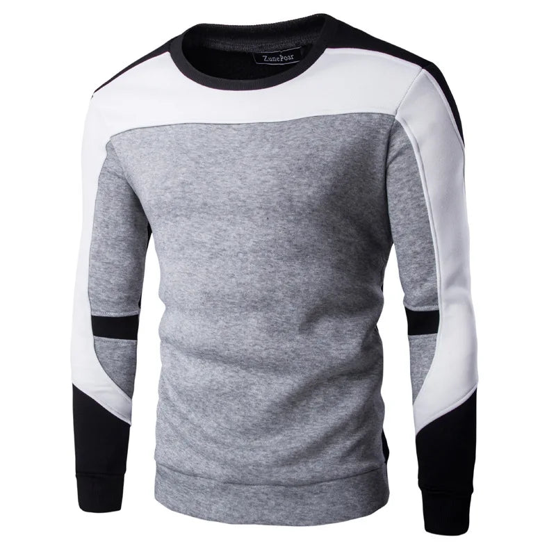 2025 Men's Sweatshirt Casual Fashion Hoodies Men Slim Fit Pullover Male Long Sleeve Streetwear Patchwork Quality Sweatshirts Men