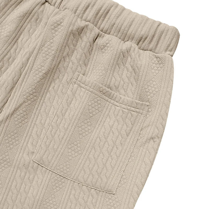 Men's Solid Color Sweatpants American Style Casual Pants Autumn Winter Home Wear Elastic Belt Soft and Comfortable Jogging Pants