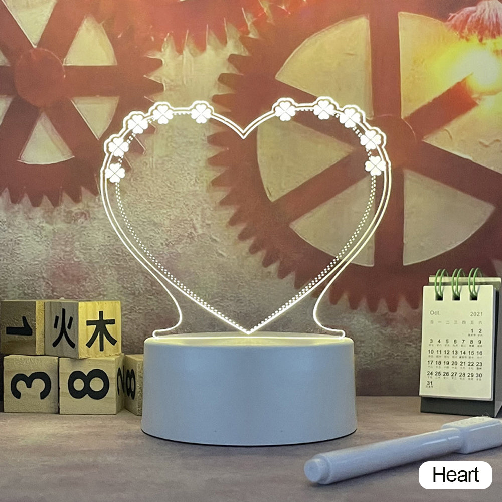New Note Board Creative Led Night Light USB Message Board Holiday Light With Pen Gift For Children Girlfriend Decoration Night Lamp