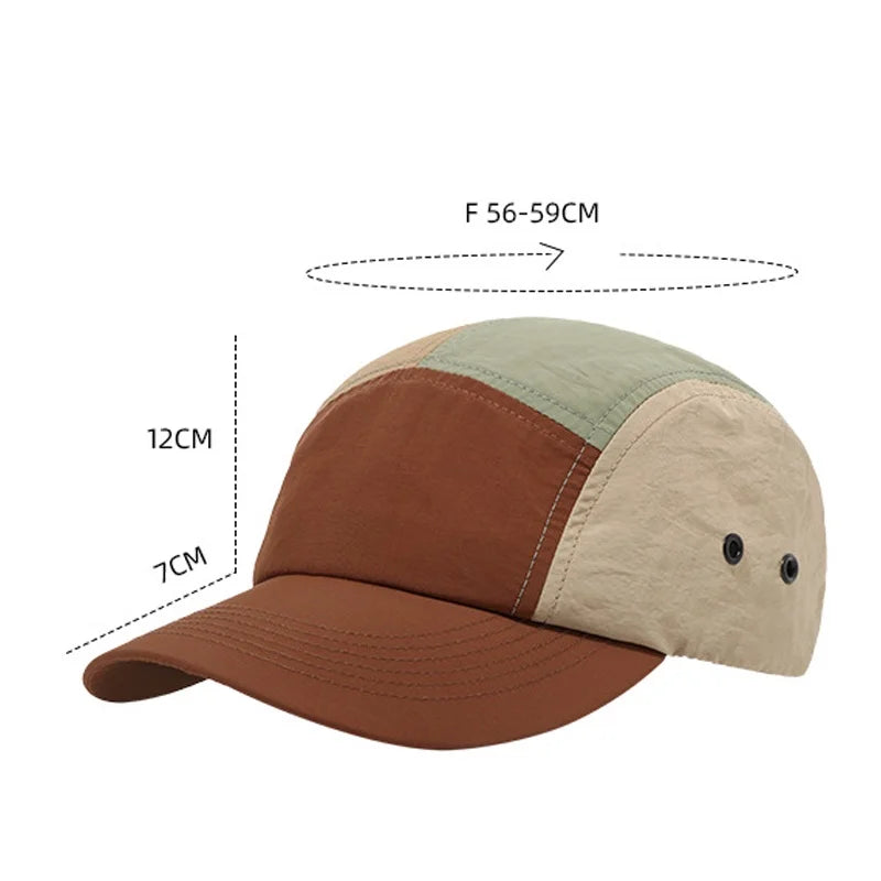 Fashion Adjustable Hat 5 Panel Cap Quick Dry Cap Snapback Hats Unisex Baseball Caps Sun Hats