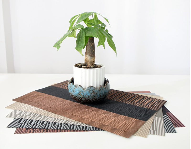 4/6Pcs Table Mat Set Non-Slip Bowl Pad Coaster Set Washable PVC Dining Table Placemats Modern Home Decoration Accessories