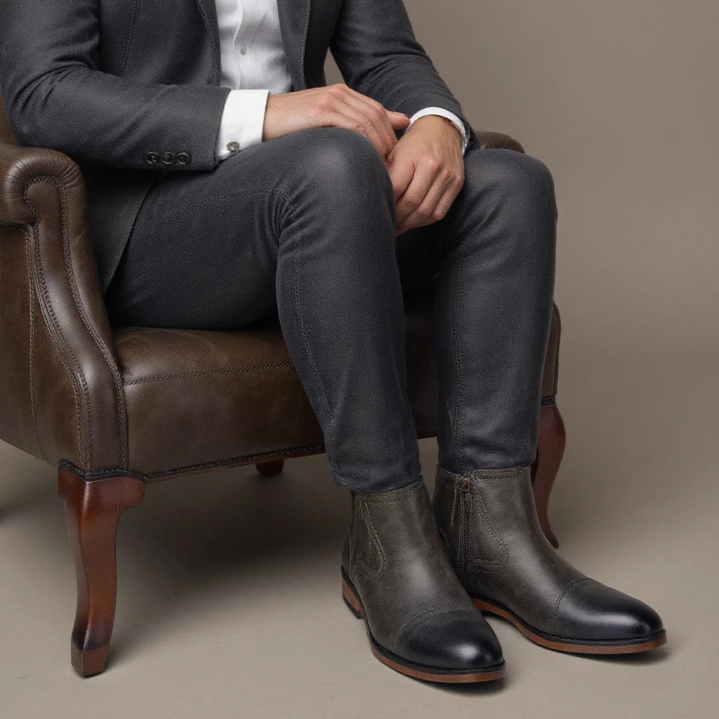 Boots Men Comfortable Fashion 2025 Brand Boots Leather