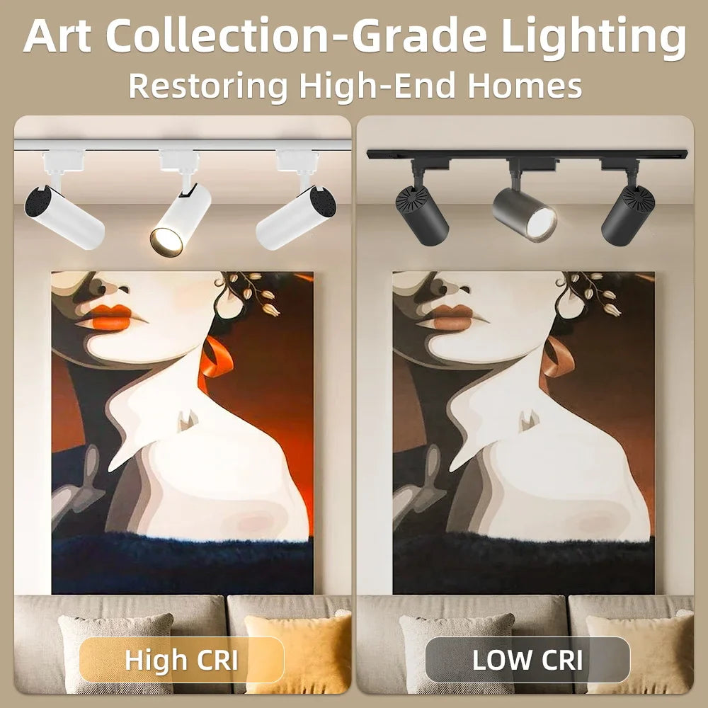 Set LED Track Light Dimmable Track Lamp AC180-265V COB led Spotlight  for Living Room Kitchen Clothing Store Rail Lamp Lighting