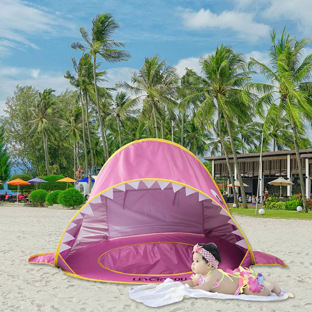 Summer Fun Colorful Tent Portable Lightweight Cartoon Design Uv Protection Outdoor Beach Tent For Outdoor Indoor Playgrounds