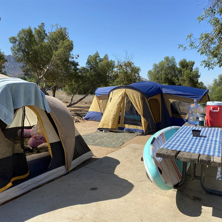 600*600cm Family Camping Outdoor Leisure Tent Four Rooms One Hall Shade Huge Outdoor Tents Customized