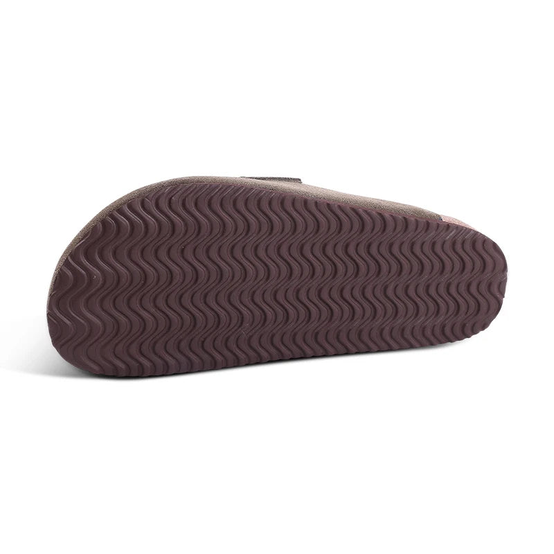 Litfun New Women Clogs For Women Fashion Cork Suede Mules Slipper Classic Cork Antislip For Outdoor Slippers With Arch Support