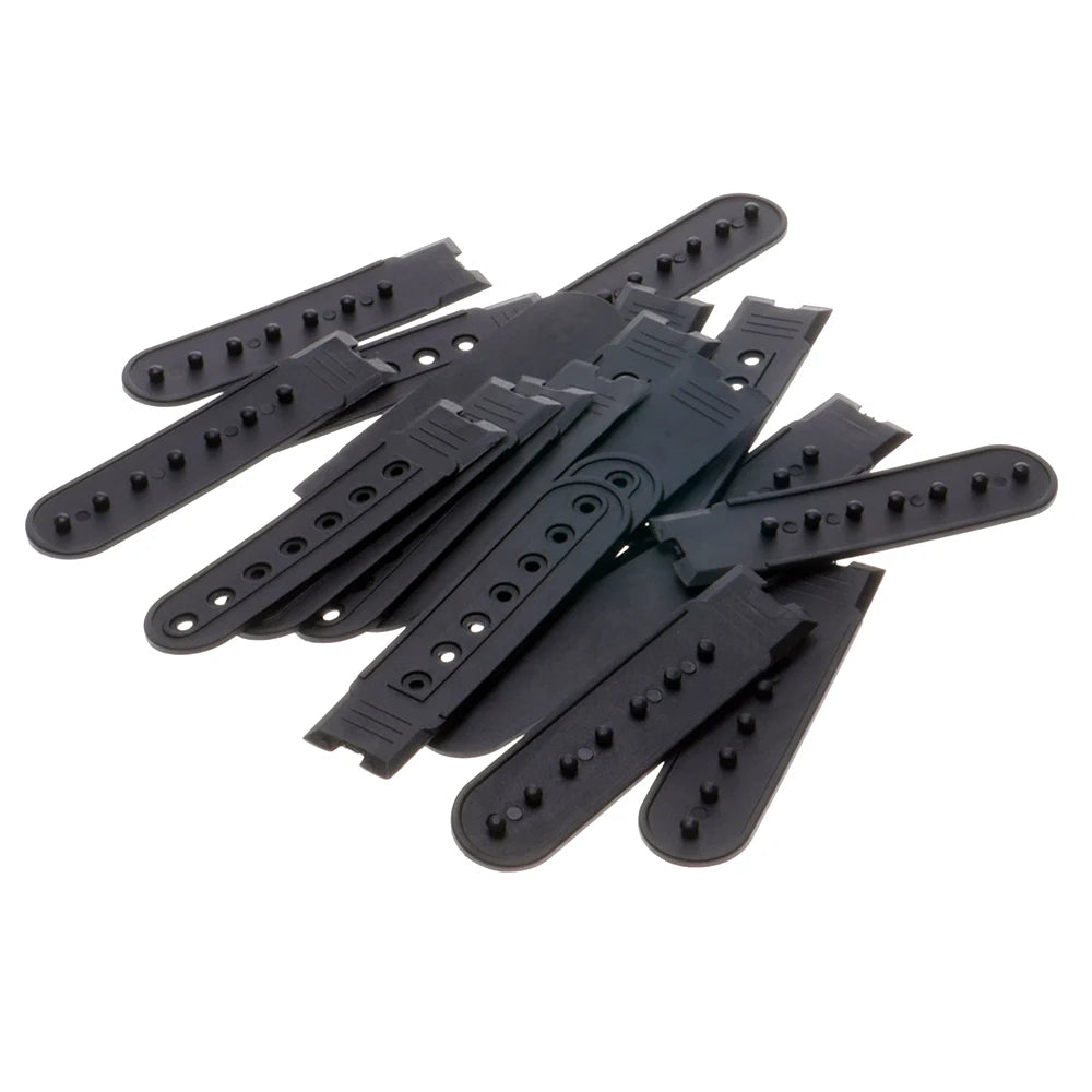 10 Sets Snapback Strap Replacement with 7 Holes Black Hat Repair Fastener Buckle Clip Extender for Baseball Cap Hat Accessories