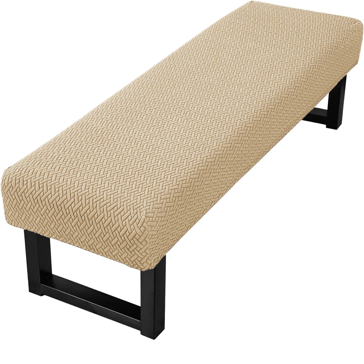 Stretch Jacquard Dining Bench Cover Living Room Anti-Dust Removable Bench Slipcover Washable Bench Seat Protector