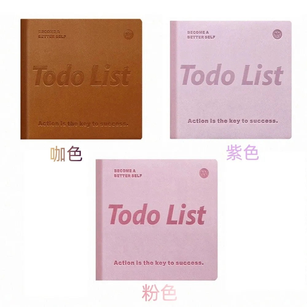 PU leather cover Schedule Plan Book 100 Sheets Double-Sided Writing Daily Planner Multiple color options Compact Design
