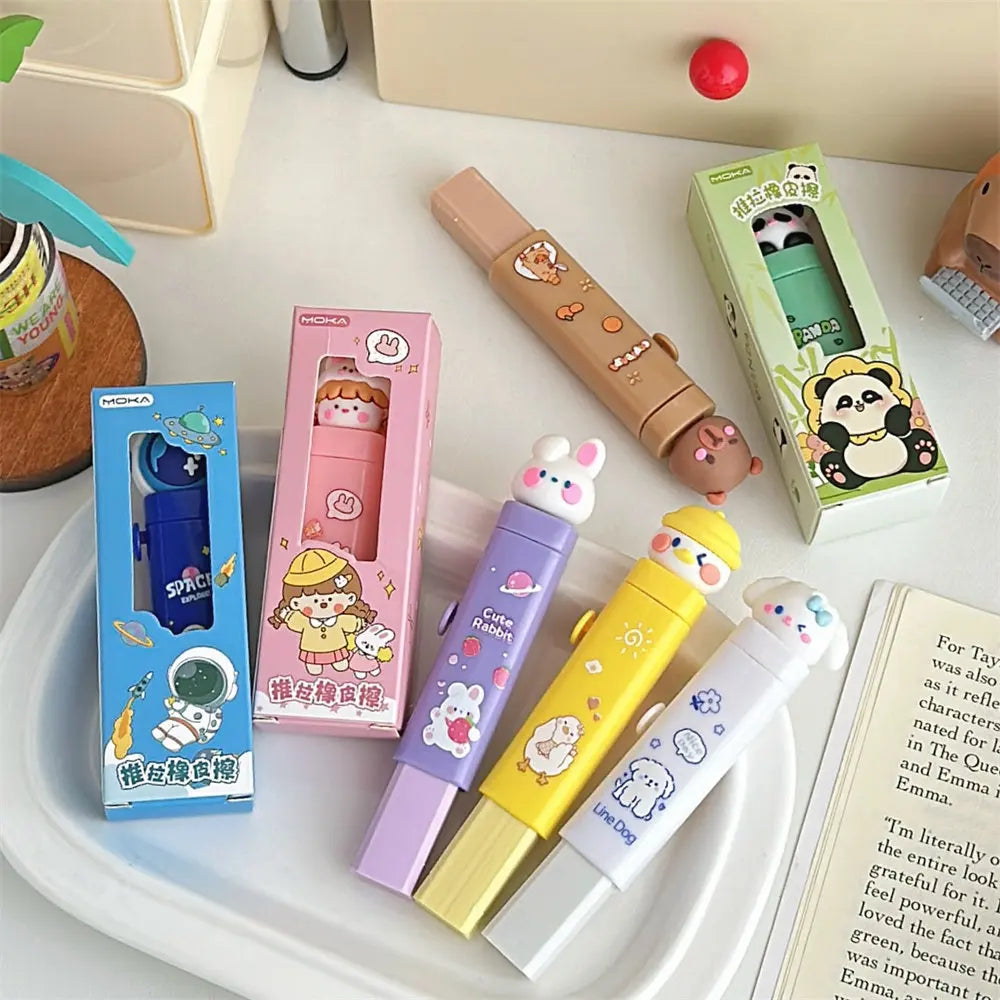 Cute Cartoon Cute Pet Push Pull Eraser Primary School Student Prize Learning Stationery Leave No Trace No Shard Eraser