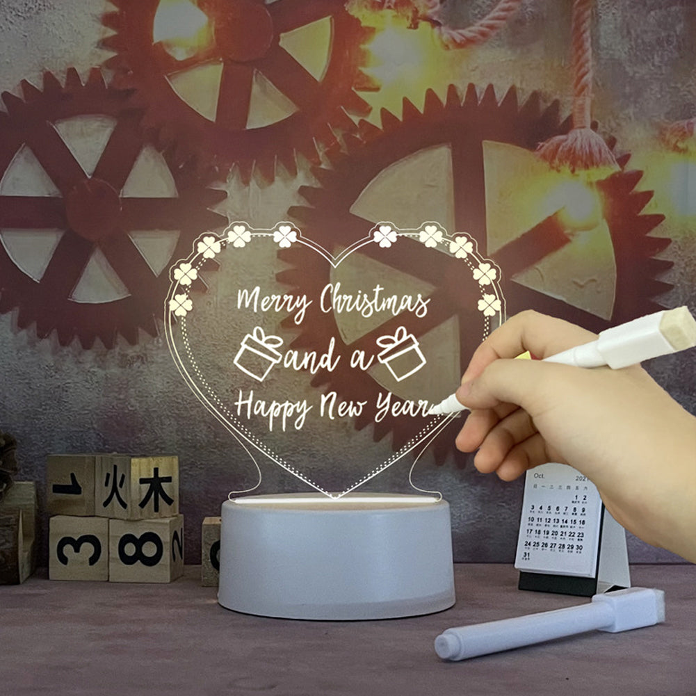 New Note Board Creative Led Night Light USB Message Board Holiday Light With Pen Gift For Children Girlfriend Decoration Night Lamp