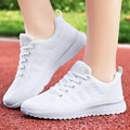 Women Casual Shoes Breathable Walking Mesh Lace Up Flat Shoes Sneakers Women Tenis Feminino Pink Black White