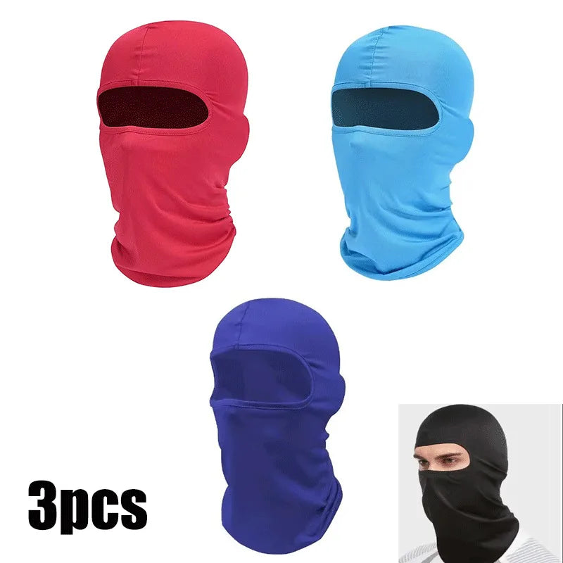 1/3pcs Ski Mask for Men Full Face Mask Balaclava Black Ski Masks Covering Neck Gaiter