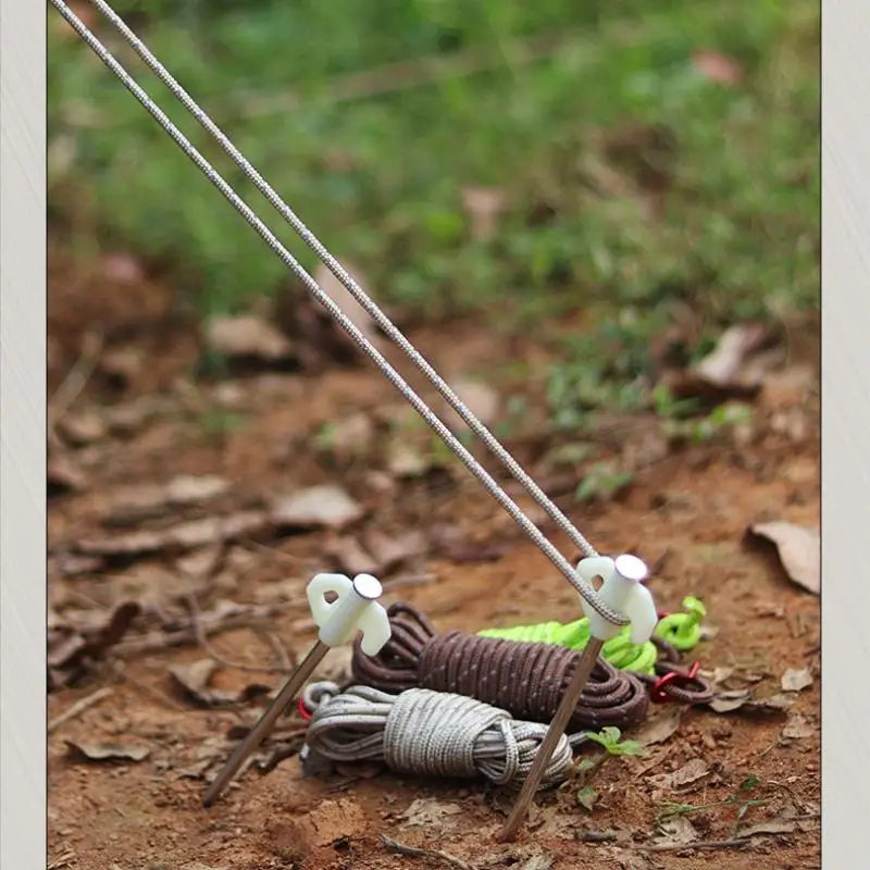 Tent Essentials, Set of 2/4/6 Luminous Tent Pegs, 20cm Night Light Ground Spikes for Secure Pitching